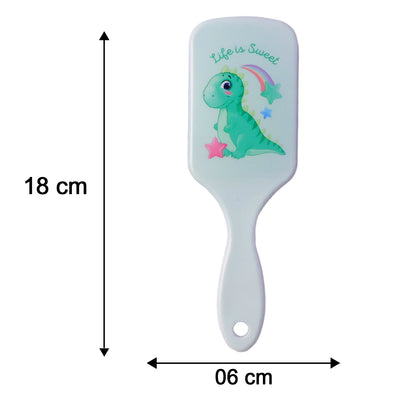 Colorful kids hair brush by Wukusy with fun mixed designs, featuring soft bristles suitable for children's hair grooming.