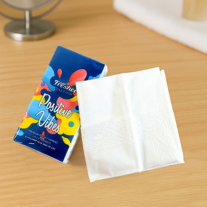 Wukusy 6-in-1 soft pocket tissue pack with 60 sheets, compact and suitable for home and on-the-go use.