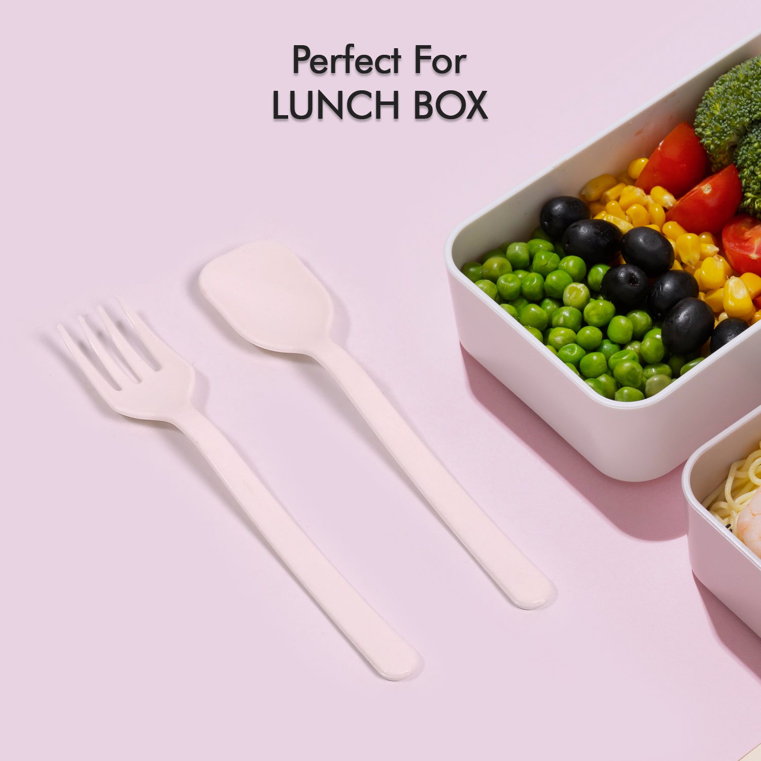 Wukusy plastic forks and spoons cutlery set for parties, dinners, and catering, includes 2 packs of disposable utensils for family gatherings.
