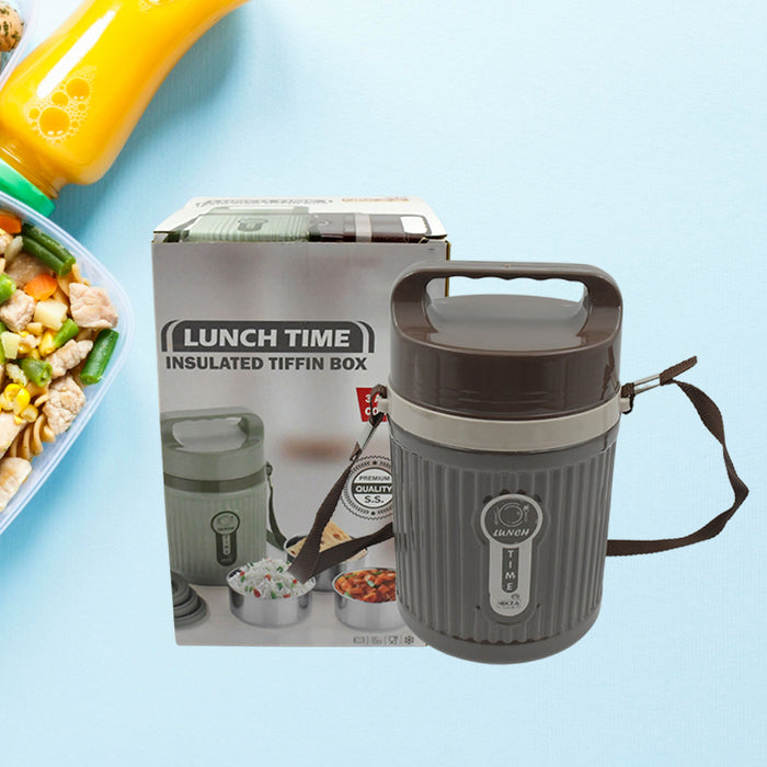 Drpshippr 4-insulated tiffin box set with plastic outer shell and stainless steel containers for home and kitchen use.