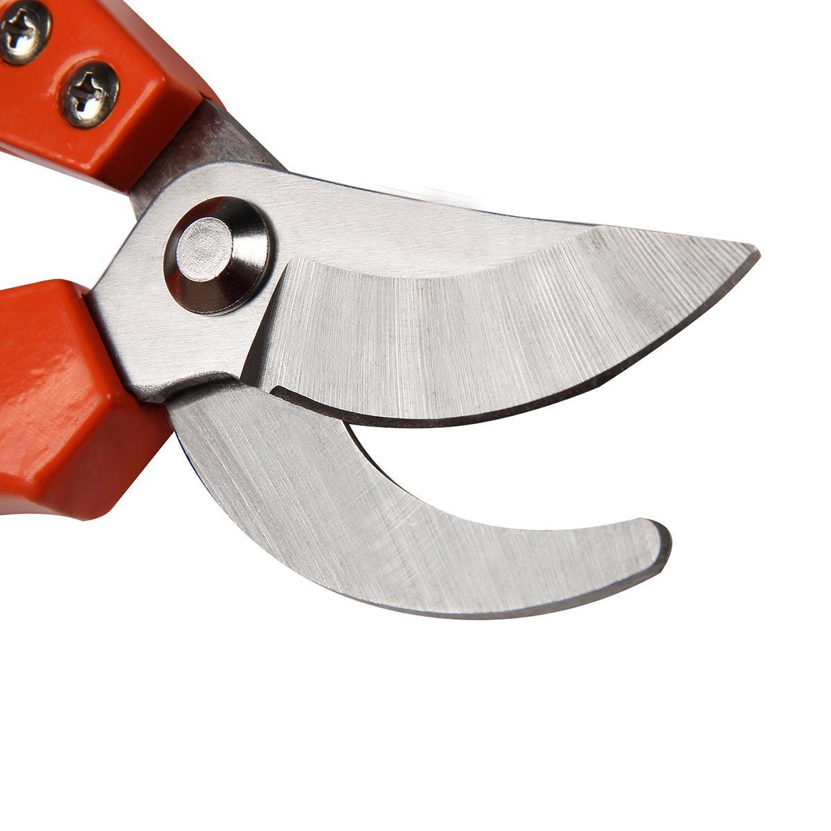 Wukusy 410 Tiger Garden Shears Pruners with sharp blades for precise pruning, shown in a close-up image.