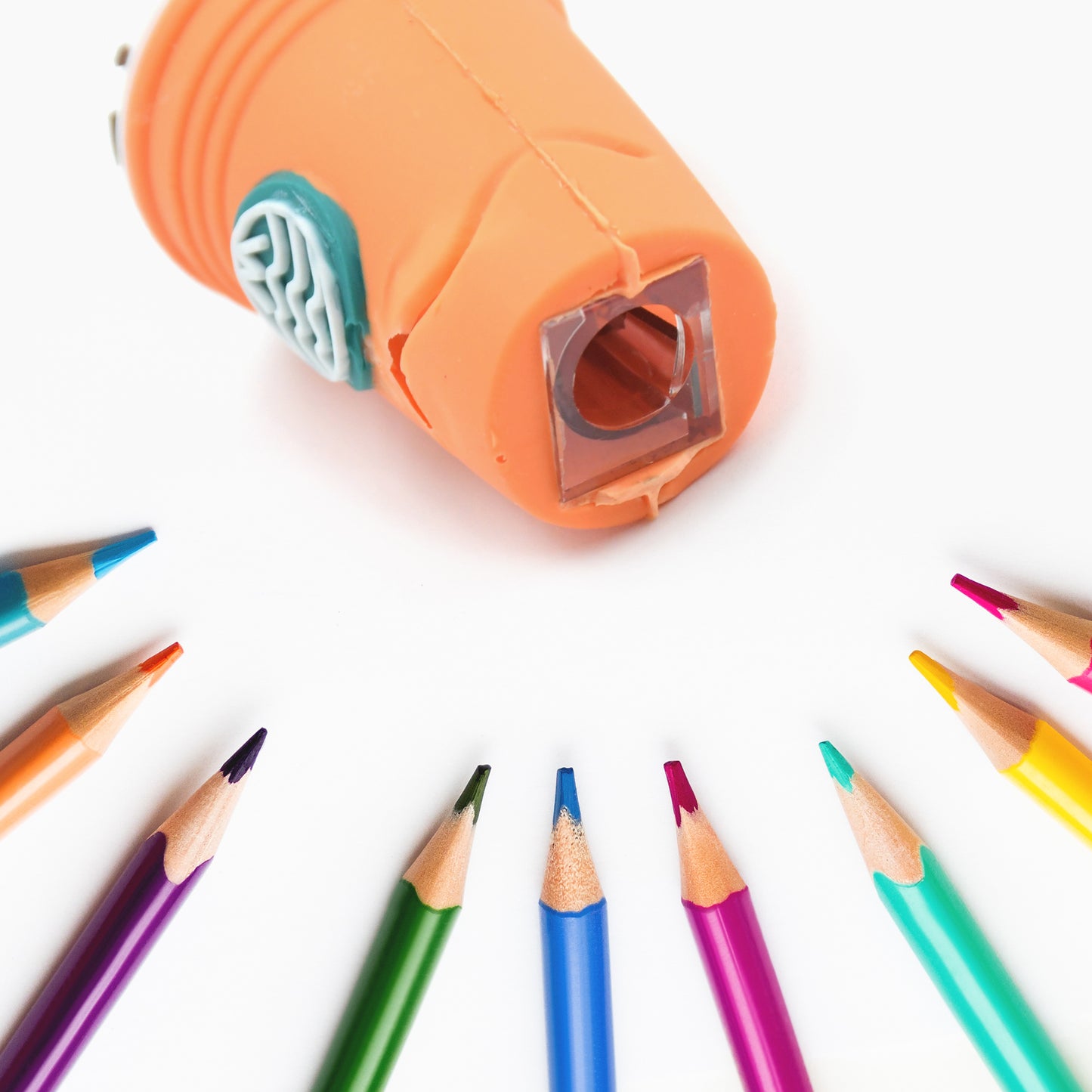 Wukusy 2-in-1 3D ice cream and coffee shape manual pencil sharpener for kids, colorful school supplies for students and back-to-school.