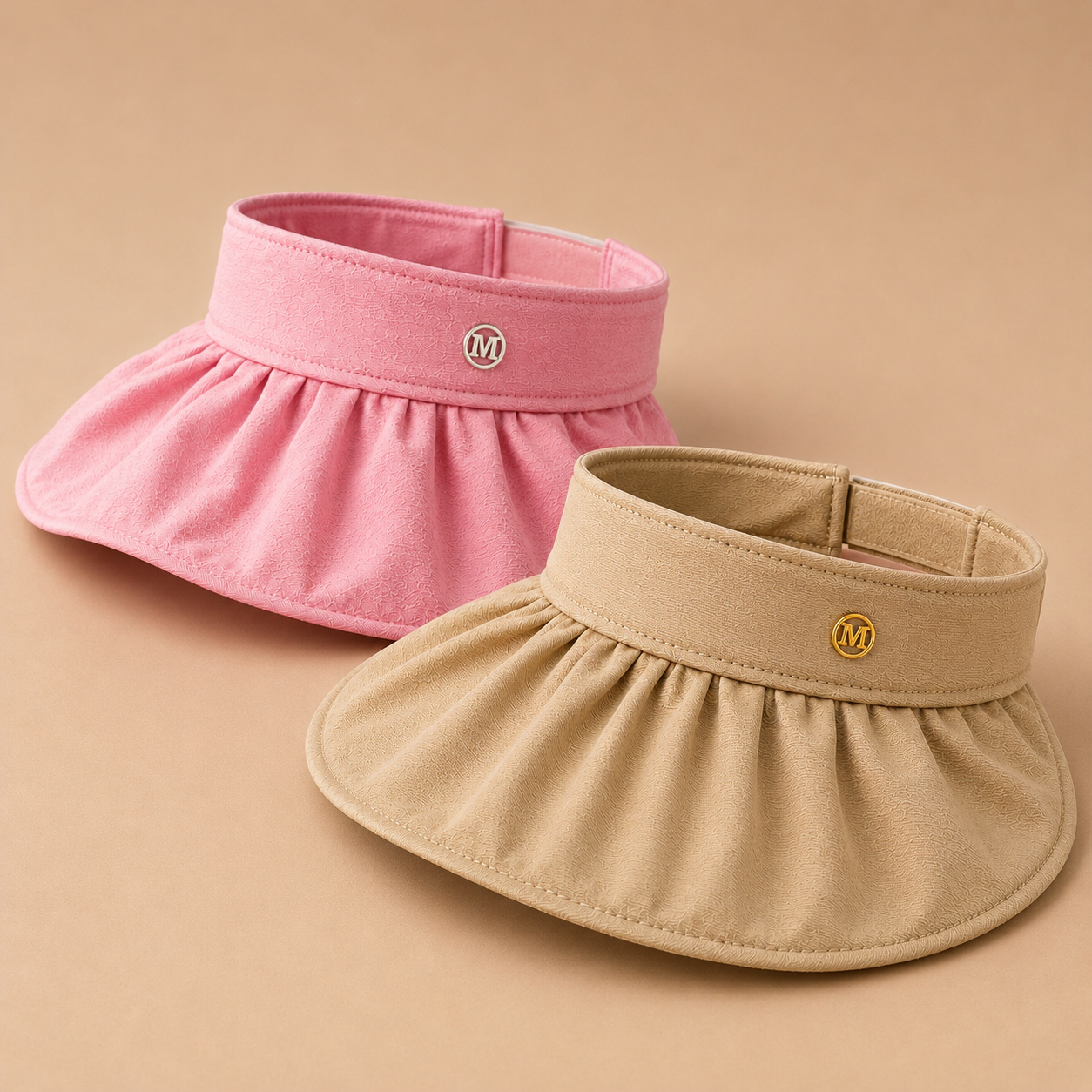 Wukusy women’s wide brim sun visor cap with adjustable strap, lightweight and perfect for summer outdoor sun protection.