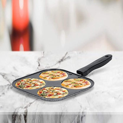 Aluminium multi snack maker for appam, standard size, featuring non-stick surface and multiple snack molds for versatile cooking.