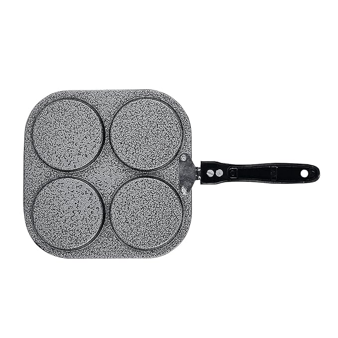 Aluminium multi snack maker for appam, standard size, by 4485, with multiple cooking molds for versatile snack preparation.