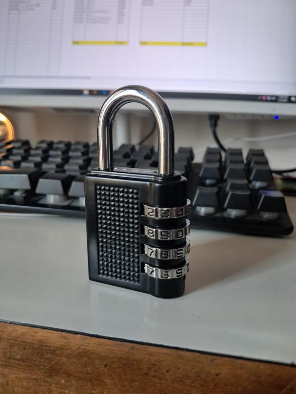 Stainless steel cycle lock with numbered combination from 4485, designed for secure bike locking and theft prevention.