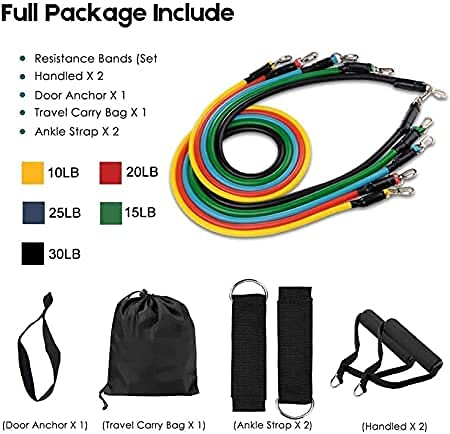 Set of 4485 resistance exercise bands and tubes for workout, suitable for home gym, outdoor fitness, and strength training for men and women.