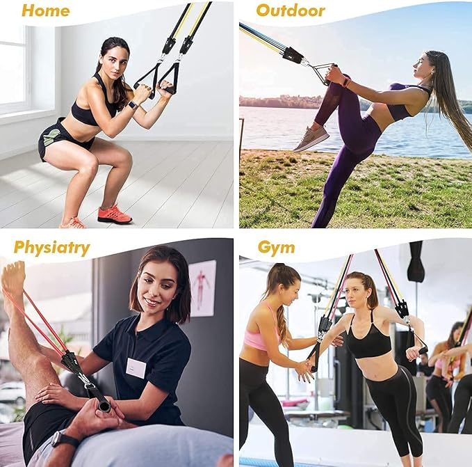 Exercise bands resistance bands set from 4485, suitable for workout and fitness training, including door anchor for men and women.