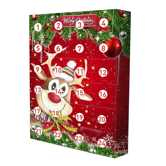 Red Christmas tree building set by 4485 with rotation and music features, ideal as a festive gift for children.