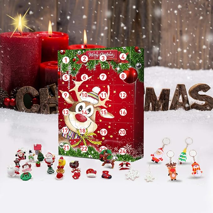 Red Christmas tree building set by 4485 featuring rotating parts and music, perfect for festive holiday gifts.