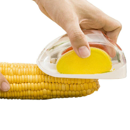 Plastic corn kernel stripper peeler from 4485, a grater and slicer tool for removing seeds and peeling corn efficiently.