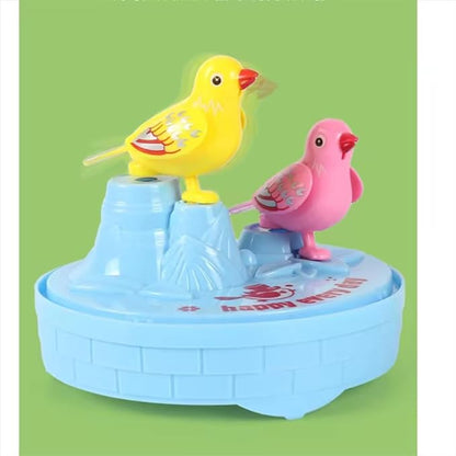 Colorful talking bird cage toy for kids with lights and music, voice-controlled mini birdcage from 4485 musical toys collection.