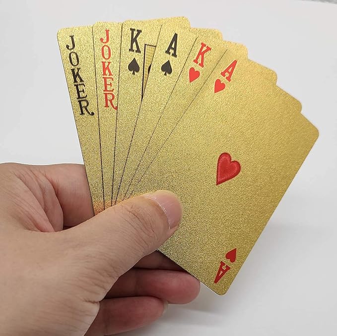 Gold Diamond Playing Cards by 4485 featuring dollar design for magic, poker, Teen Patti, and night-out fun.