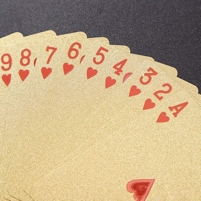 Gold diamond playing cards for magic, poker, and Teen Patti featuring a dollar design from 4485, ideal for night out fun.