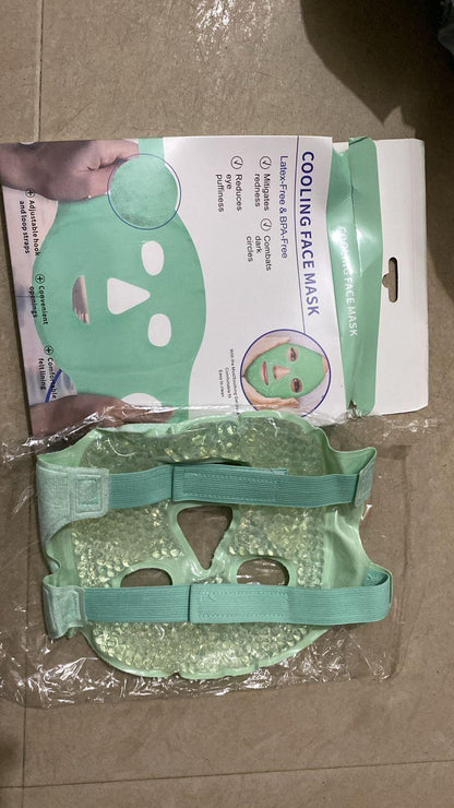 4485 Cool Gel Full Face Mask for summer cooling and sleep, PPE mask with ice gel interior, lightweight and comfortable design.
