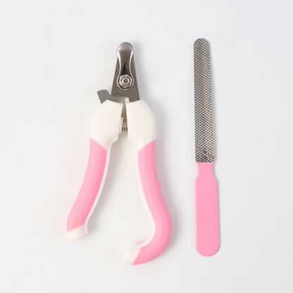 Wukusy Pet Nail Clipper and File Set, 2-piece grooming kit for trimming and filing pet nails, in a compact design.