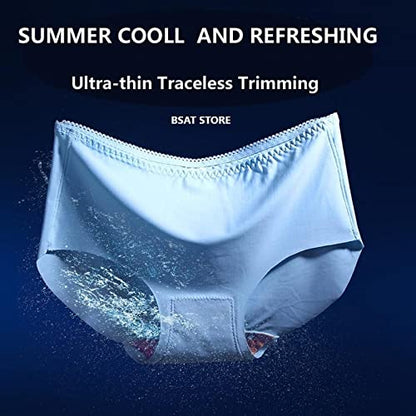Pack of 3 multicolor seamless women's briefs by 4514, comfortable and soft innerwear for everyday wear.