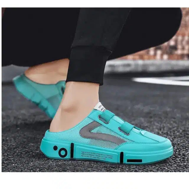 Green men's sneakers by 4597, size 6, with stylish design and comfortable fit for casual and athletic wear.