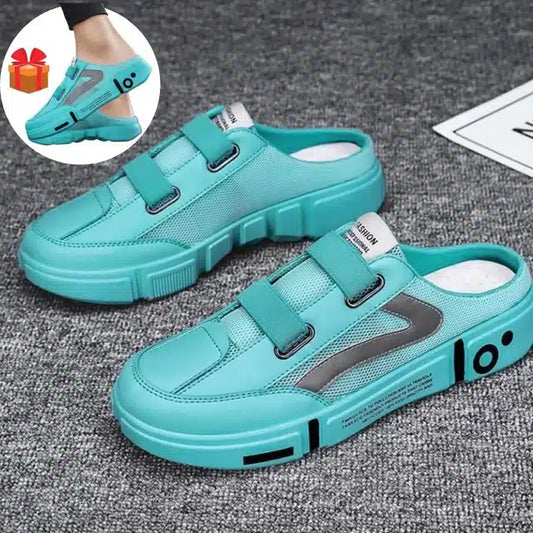 Green men's sneakers by 4597, size 6, featuring a stylish and comfortable design for casual wear.