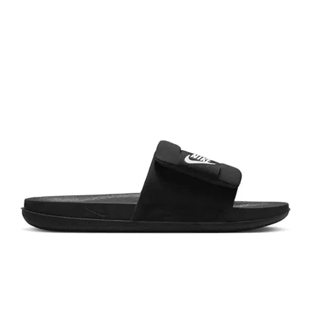 Nike black slides slippers in size 6 with a simple strap design, perfect for casual wear.