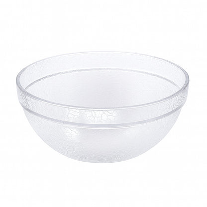 Transparent plastic Idli mixing and serving bowl with textured surface, ideal for kitchen use by Wukusy.