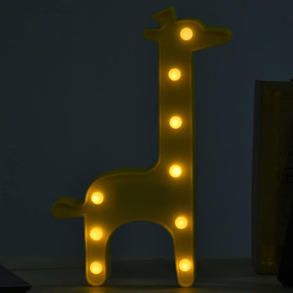 Giraffe-shaped LED decorative night light by Wukusy, showcasing a cute giraffe design suitable for home decor.