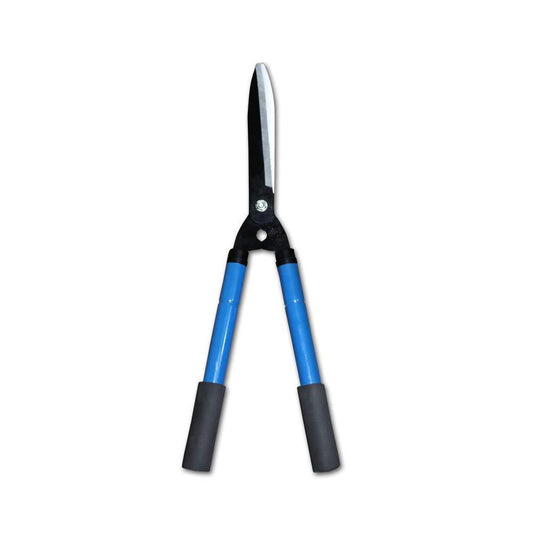 Wukusy heavy-duty garden hedge shears with adjustable blades and comfort grip handle, ideal for trimming and gardening tasks.