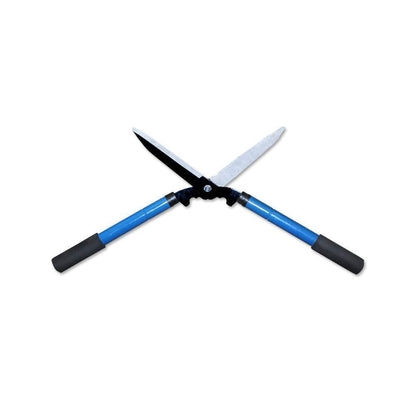 Wukusy heavy-duty hedge shears with adjustable blades and comfort grip handle, ideal for precise pruning and gardening tasks.