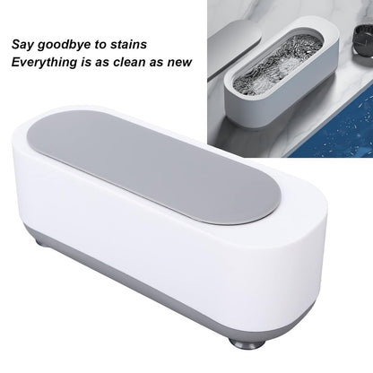 Wukusy ultrasonic jewelry cleaner machine for rings, silver, glasses, watches, coins; portable with high-frequency vibration.