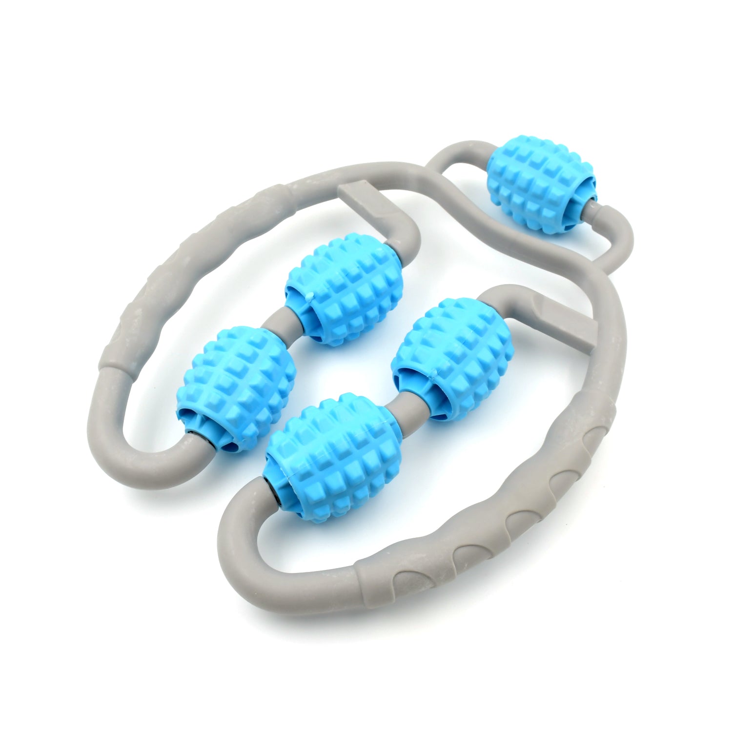 Wukusy 5-wheel muscle massage roller for relieving leg soreness, with drop-shaped elastic design for effective home muscle relaxation