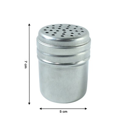 Wukusy stainless steel multipurpose spice shaker container with lid, ideal for storing and sprinkling spices in the kitchen