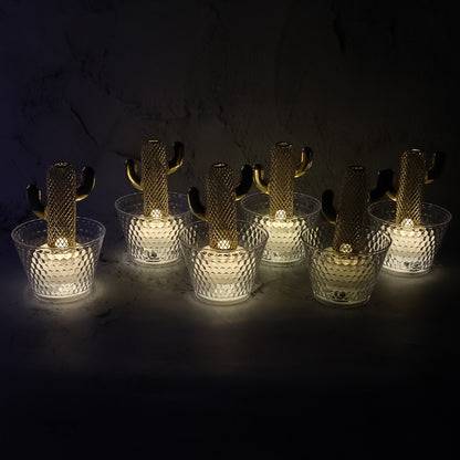 Set of six Wukusy LED flameless decorative candles with realistic flickering, ideal for home decor and ambiance.