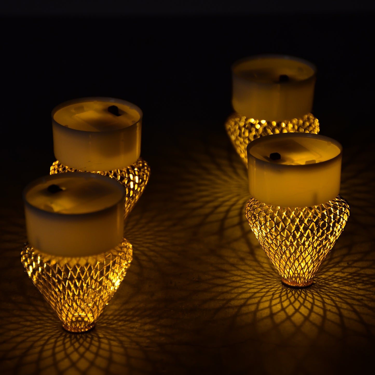 Set of 12 Wukusy flameless LED acrylic tea light candles for home decor, perfect for gifting, parties, and festive decorations.