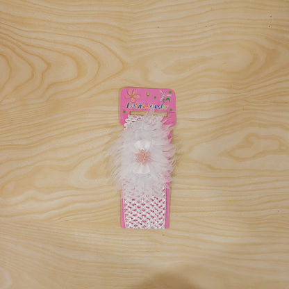 Soft elastic floral baby headband by Wukusy, featuring a colorful stretchable design for infants and toddlers.