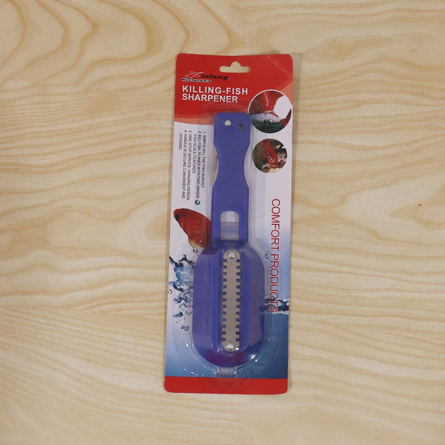 Wukusy fish scaler scraper with lid, skin cleaner and scale remover tool for kitchen use, shown with textured handle and stainless steel head