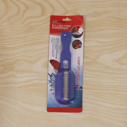 Wukusy fish scaler scraper with lid, skin cleaner and scale remover tool for kitchen use, shown with textured handle and stainless steel head