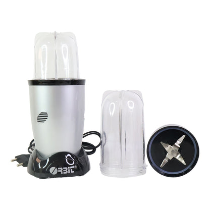 Wukusy Orbit multi-purpose bullet mixer with 400W motor and two jars, ideal for blending smoothies, sauces, and more in the kitchen.