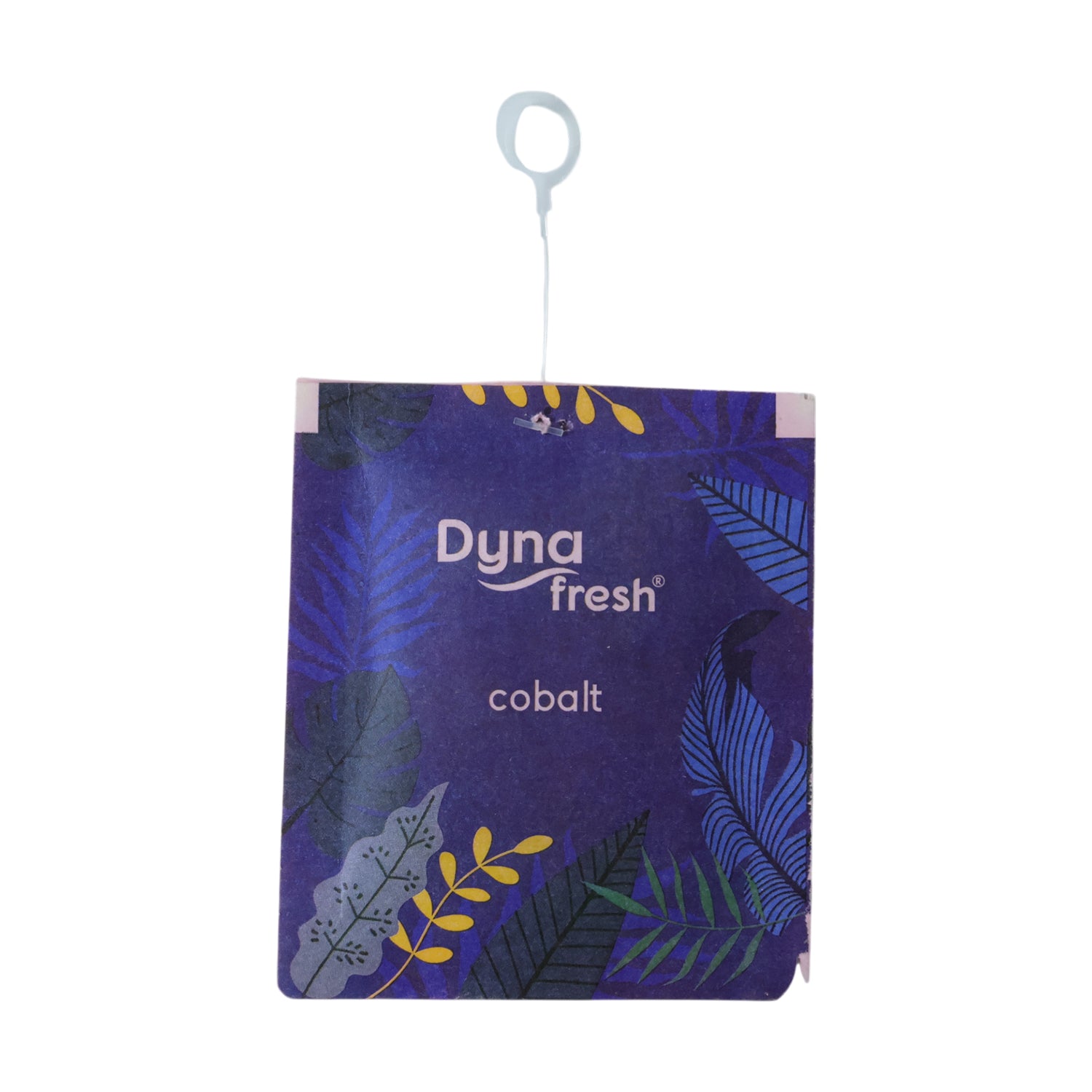 Cobalt hanging air freshener gel by Wukusy, 10g, with a vibrant blue color and hanging string for freshening spaces.