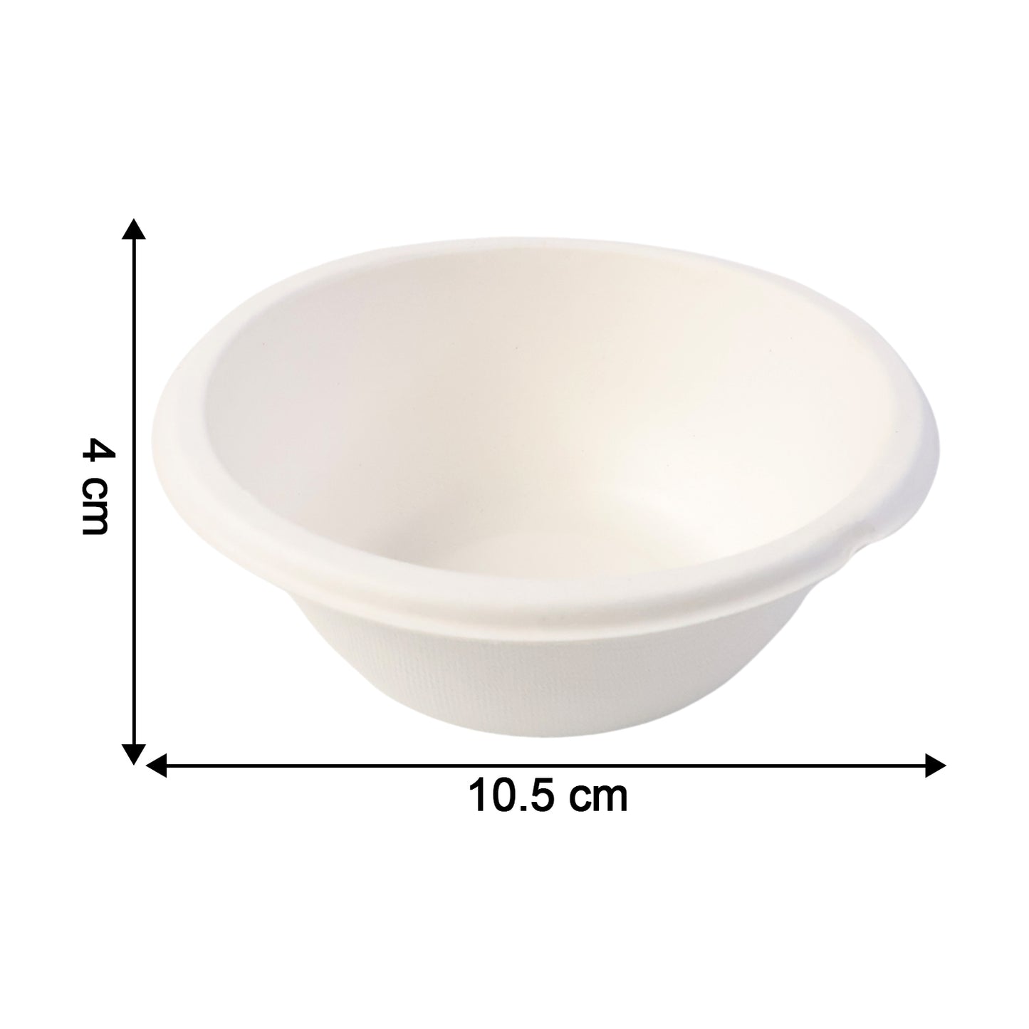 Wukusy Freshee 180ml round compostable bagasse bowls, set of 10, eco-friendly disposable kitchenware for home use.