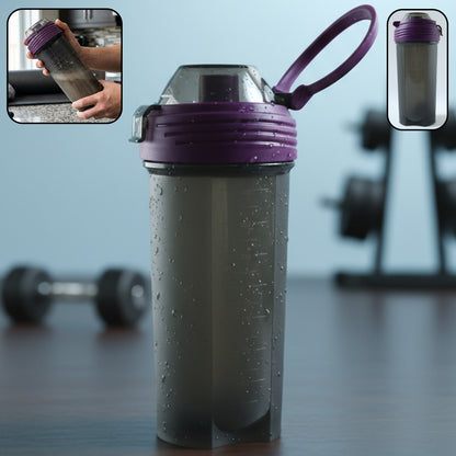 Wukusy 700ml multipurpose protein shaker bottle with leak-proof lid and mixing ball for smoothies and supplements.