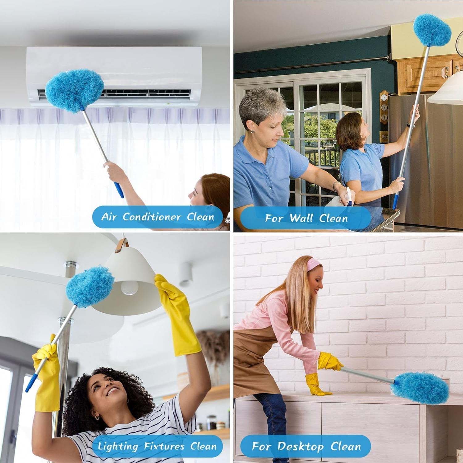 Wukusy premium extendable round cleaning duster, 83.5 cm, designed for effective dusting and home cleaning tasks.