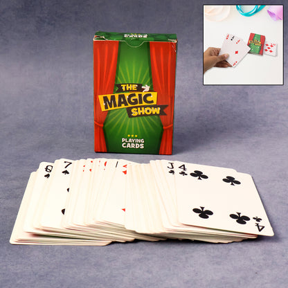 Wukusy Premium Magic Show Playing Cards set featuring vibrant, glossy cards ideal for magic tricks and card enthusiasts.