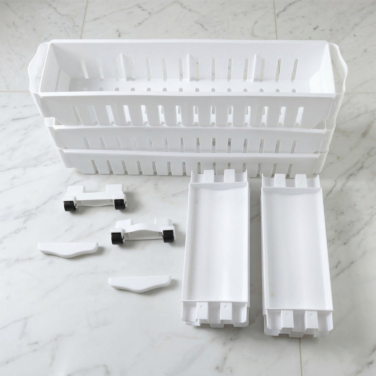 Wukusy Prexo multipurpose 3-layer kitchen storage rack organizer with metal frame and adjustable shelves, ideal for countertop use.
