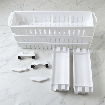 Wukusy Prexo multipurpose 3-layer kitchen storage rack organizer with metal frame and adjustable shelves, ideal for countertop use.