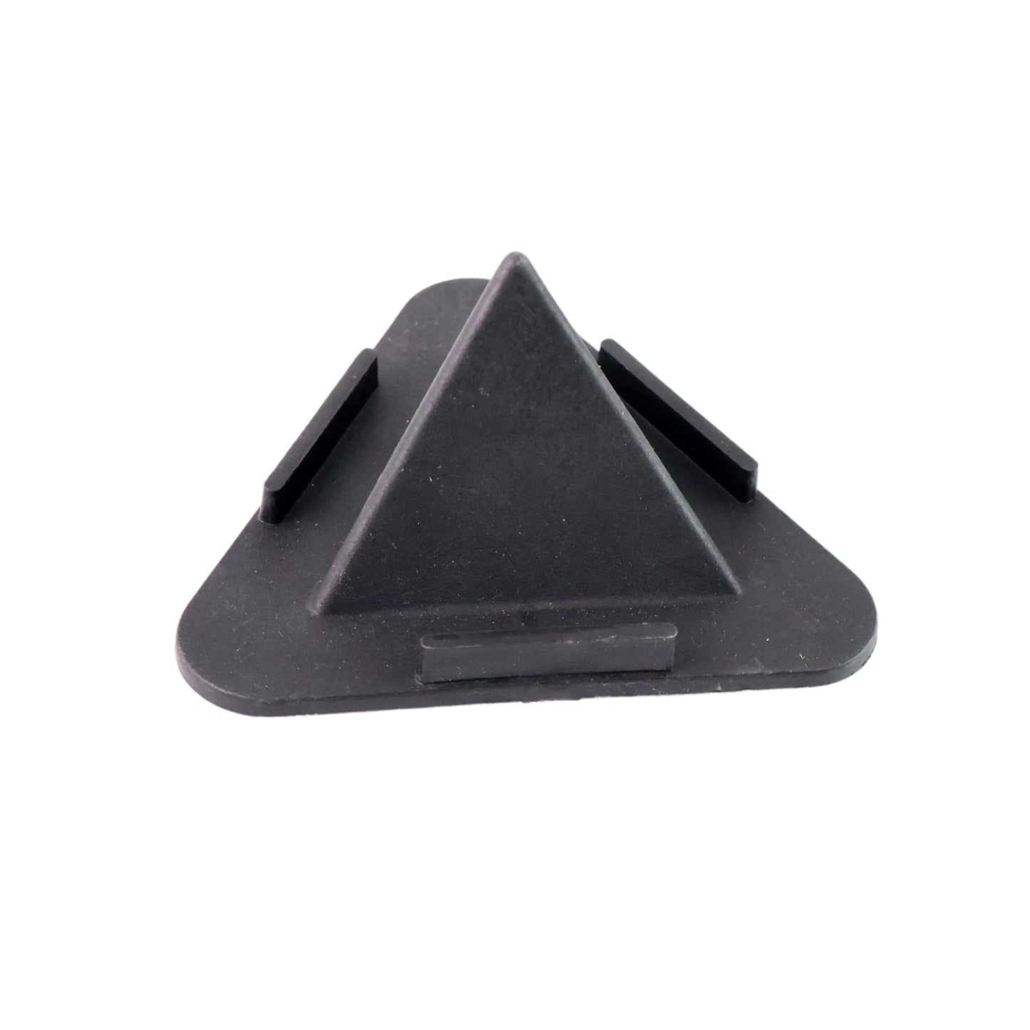 Wukusy Pyramid Black Mobile Stand with three inclined angles, adjustable for comfortable viewing of smartphones.