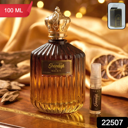 Wukusy Next Shanaya Oud perfume spray 100ml bottle with elegant design and long-lasting fragrance, shown in the image.