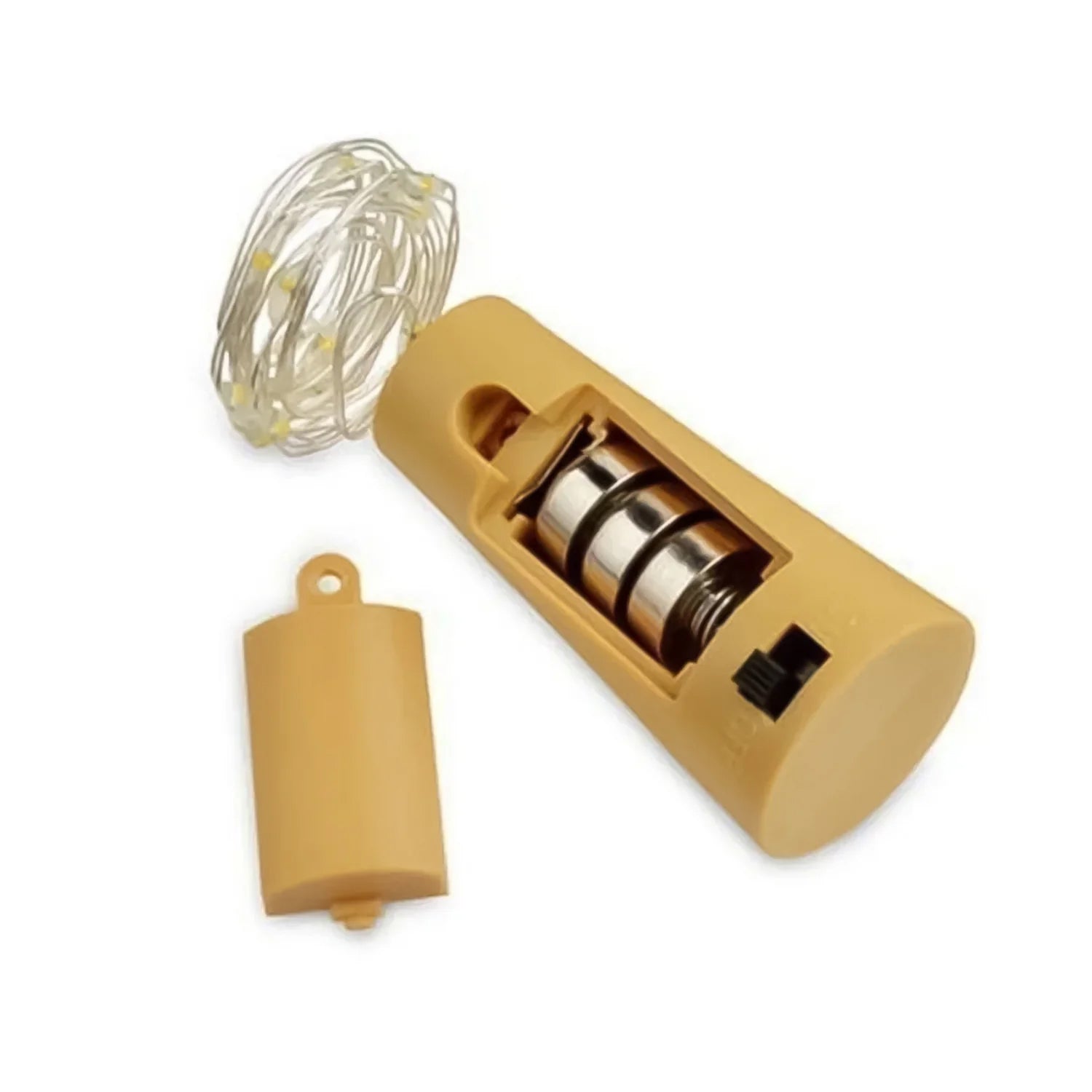 Wukusy wine bottle cork string light with multi LED bulbs on copper wire, 2m cable, battery operated, white light, home decor accessory