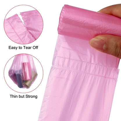 Wukusy garbage bags roll in mixed colors, 45x45 cm size, suitable for home and kitchen waste disposal, single bag in the image