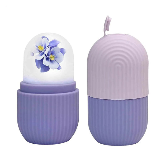 Purple Wukusy 1224p Beauty Ice Roller for face and eyes, reusable facial massager and cooling roller for skincare.