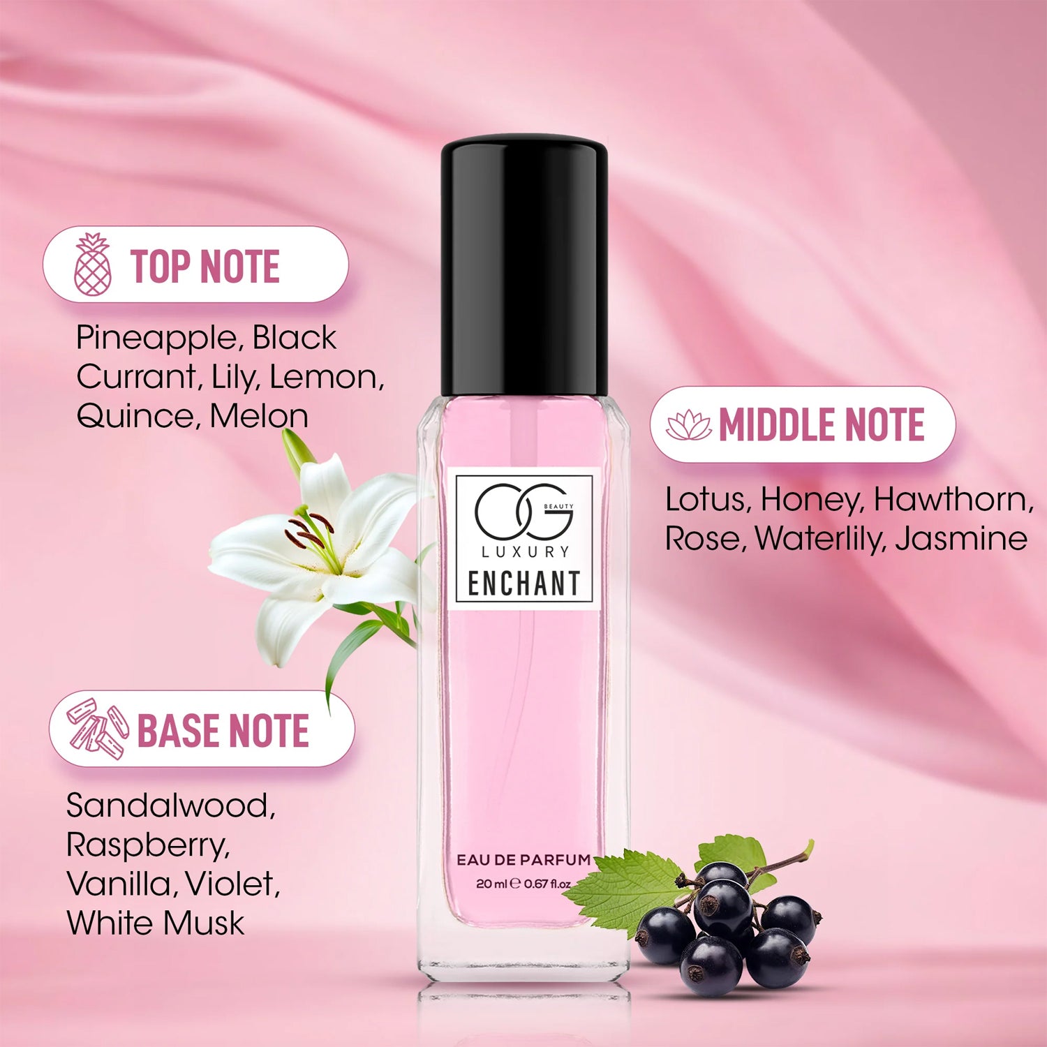Wukusy Og Beauty Luxury Pure Elegance Eau De Parfum 4-piece gift set with 20ml bottles, elegant health and beauty fragrance collection.